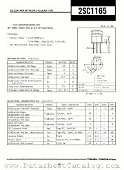 2SC1165 datasheet pdf TOSHIBA