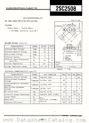 2SC2508 datasheet pdf TOSHIBA