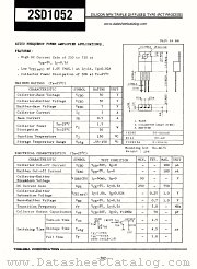 2SD1052 datasheet pdf TOSHIBA