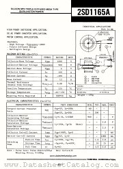 2SD1165A datasheet pdf TOSHIBA