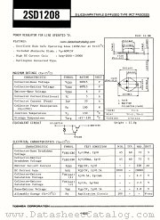 2SD1208 datasheet pdf TOSHIBA