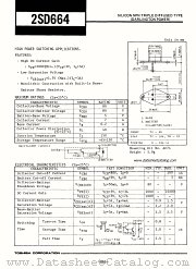 2SD664 datasheet pdf TOSHIBA