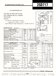 2SD717 datasheet pdf TOSHIBA