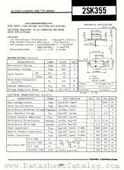 2SK355 datasheet pdf TOSHIBA