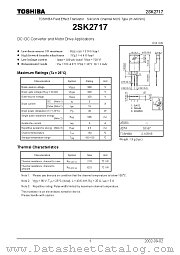 2SK2717 datasheet pdf TOSHIBA
