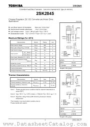 2SK2845 datasheet pdf TOSHIBA