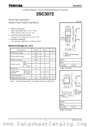 2SC3072 datasheet pdf TOSHIBA