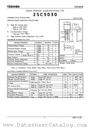 2SC5030 datasheet pdf TOSHIBA