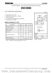 2SC2880 datasheet pdf TOSHIBA