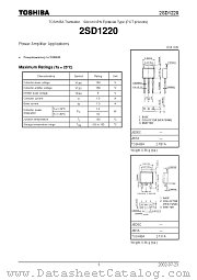 2SD1220 datasheet pdf TOSHIBA