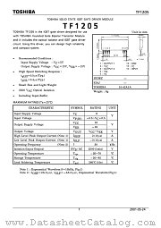 TF1205 datasheet pdf TOSHIBA