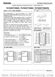 TC74HCT139AF datasheet pdf TOSHIBA