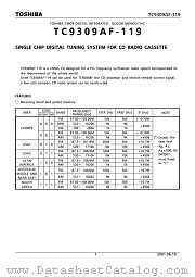 TC9309AF-119 datasheet pdf TOSHIBA