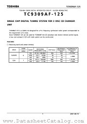 TC9309AF-125 datasheet pdf TOSHIBA