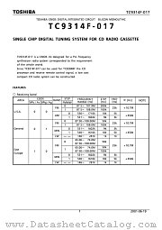 TC9314F-017 datasheet pdf TOSHIBA
