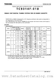 TC9314F-018 datasheet pdf TOSHIBA