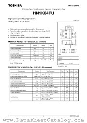 HN1K04FU datasheet pdf TOSHIBA