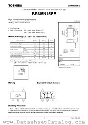 SSM5N15FE datasheet pdf TOSHIBA