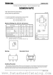 SSM5N16FE datasheet pdf TOSHIBA