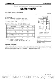 SSM6N05FU datasheet pdf TOSHIBA