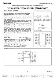 TC74VHC393FN datasheet pdf TOSHIBA