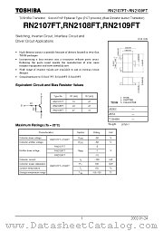 RN2109FT datasheet pdf TOSHIBA