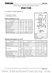2SA1150 datasheet pdf TOSHIBA