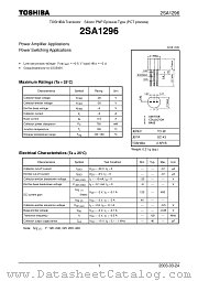 2SA1296 datasheet pdf TOSHIBA