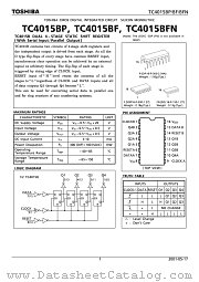 TC4015BF datasheet pdf TOSHIBA