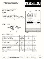 MG100H2DL1 datasheet pdf TOSHIBA