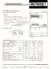 MG75H2DL1 datasheet pdf TOSHIBA