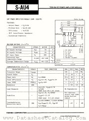S-AU4 datasheet pdf TOSHIBA