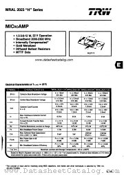 MRAL2023-H-Series datasheet pdf TRW