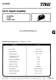 CA2418 datasheet pdf TRW