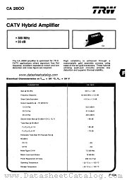 CA2600 datasheet pdf TRW