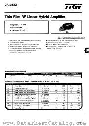 CA2832 datasheet pdf TRW