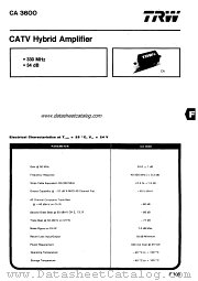 CA3600 datasheet pdf TRW