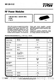 MX20-1 datasheet pdf TRW