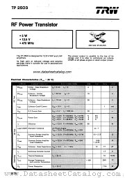 TP2503 datasheet pdf TRW