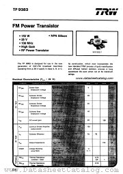 TP9383 datasheet pdf TRW