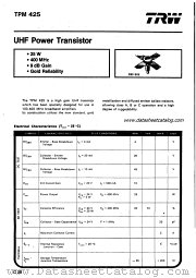 TPM425 datasheet pdf TRW