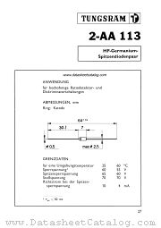 2-AA113 datasheet pdf TUNGSRAM