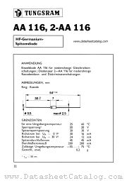 2-AA116 datasheet pdf TUNGSRAM