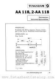 2-AA118 datasheet pdf TUNGSRAM