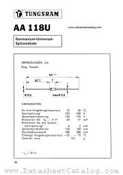AA118U datasheet pdf TUNGSRAM