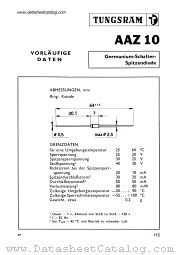 AAZ10 datasheet pdf TUNGSRAM