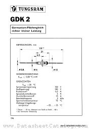 GDK2 datasheet pdf TUNGSRAM