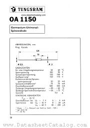 OA1150 datasheet pdf TUNGSRAM