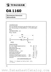 OA1160 datasheet pdf TUNGSRAM