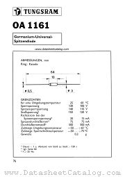 OA1161 datasheet pdf TUNGSRAM